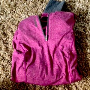 purple Reebok 1/4 zip pull over